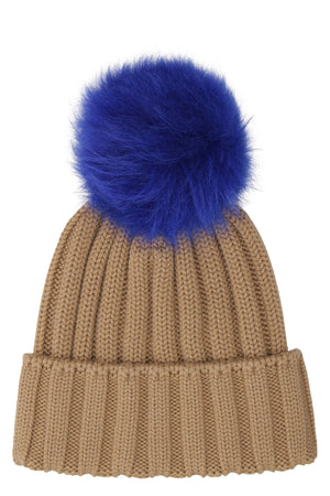 Wool beanie with pom-pom-1